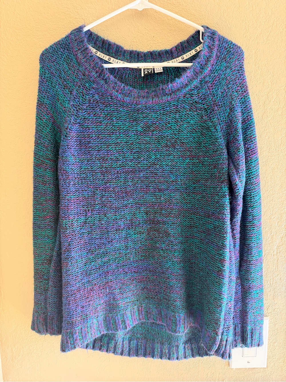 Roxy Cozy Multi-Teal Knit Women's Sweater